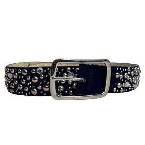 Genuine Leather Crystal Studded Sz XL Belt